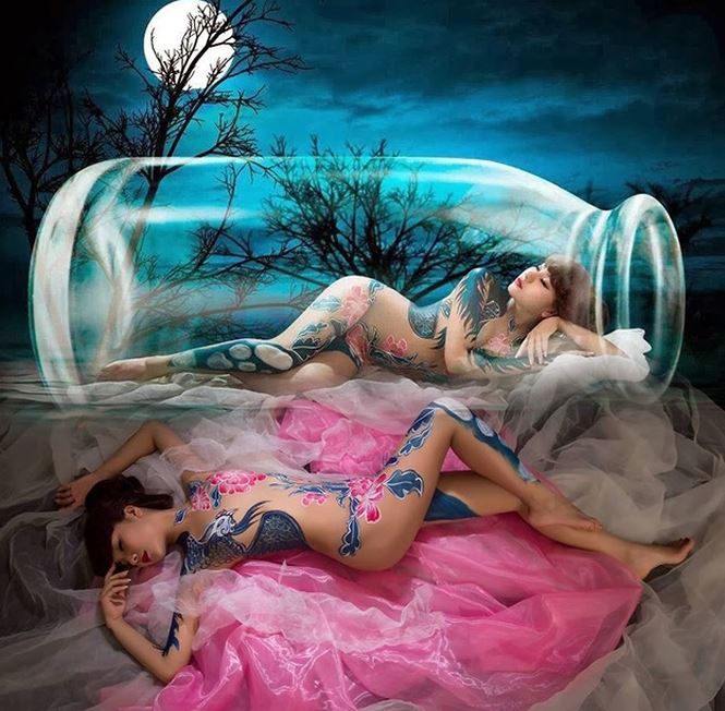 Những sao Việt từng cởi đồ thực hiện chụp ảnh nude body painting